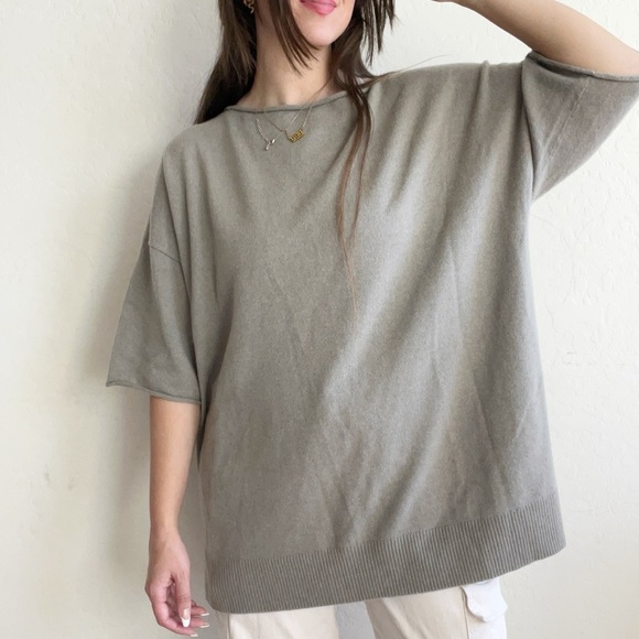 Lafayette 148 New York 100% Cashmere Pullover Sweater Boxy Oversized - Picture 2 of 7